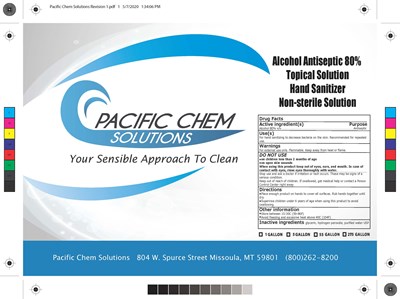 Alcohol Antiseptic 80% (Pacific Chem Solutions Revision 1 (003))